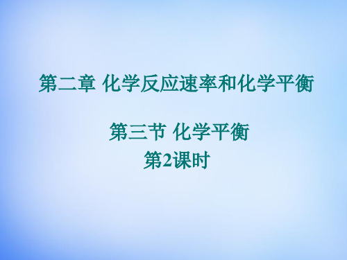 高中化学 2.3《化学平衡》课件2 新人教版选修4