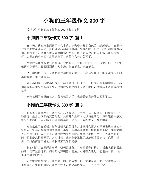 小狗的三年级作文300字