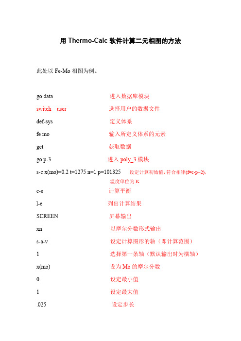 Thermo-Calc相图计算方法简介