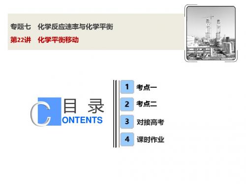 2019版一轮优化探究化学(苏教版)课件：专题7+第22讲+化学平衡移动