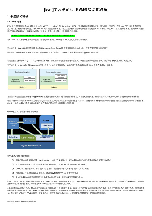 [kvm]学习笔记4：KVM高级功能详解