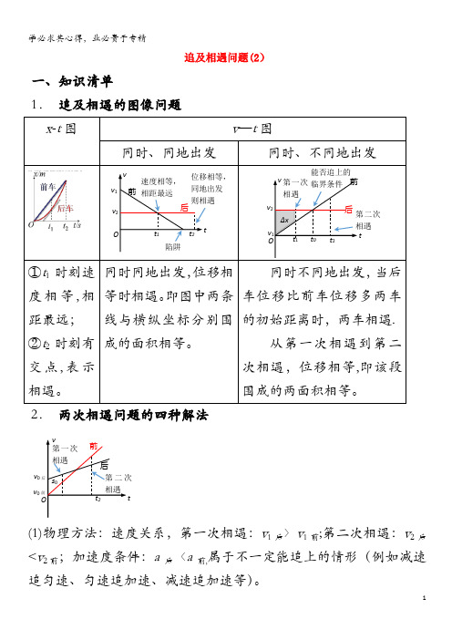 芜湖市第一中学高考物理复习 第一章 第12讲 追及相遇问题(2)教案