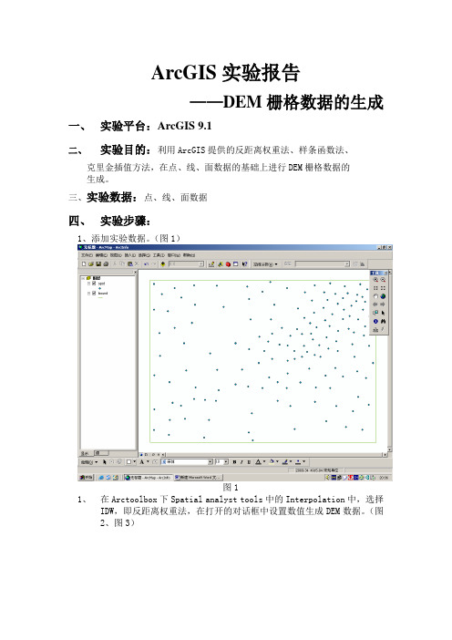 (G)栅格数据DEM的生成