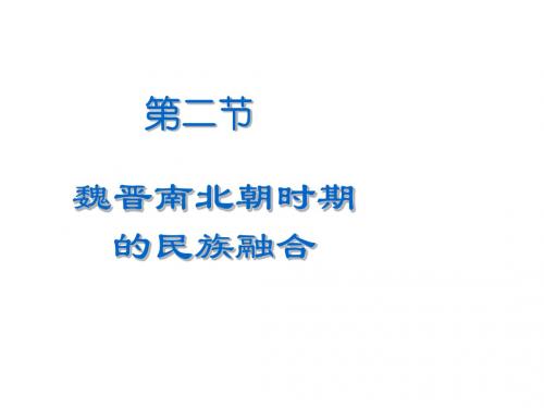 【高中历史】魏晋南北朝时期的民族融合ppt