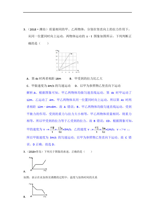 中考物理分类汇编22图像信息题.doc