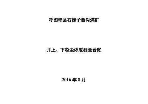 粉尘浓度测量台帐
