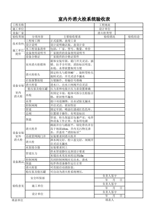 消火栓系统验收表 (上传)