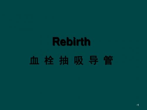 Rebirth血栓抽吸导管介绍ppt课件