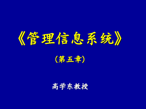 MIS讲义(第5章)-新书版