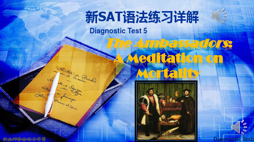 (完整版)新SAT语法练习详解(Diagnostic Test 5)