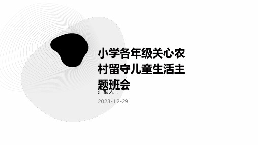 小学各年级关心农村留守儿童生活主题班会