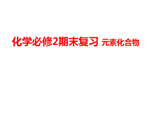 人教版高中化学必修2期末复习 元素化合物 课件