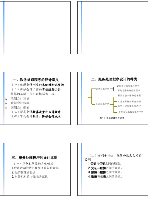 第七章账务处理程序设计