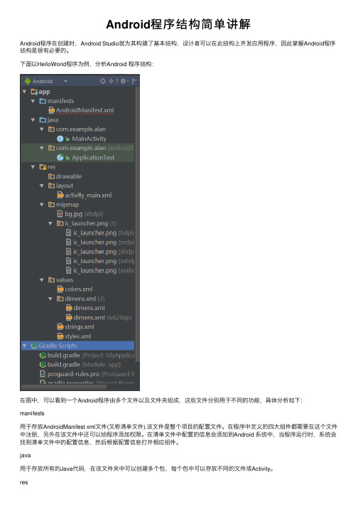 Android程序结构简单讲解