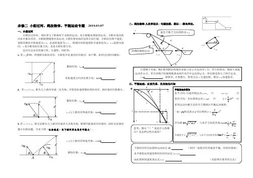 小船过河绳拉物体平抛运动专题讲座