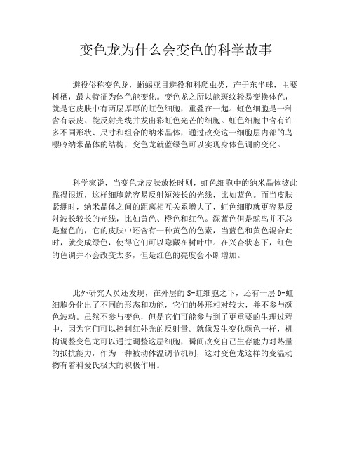 变色龙为什么会变色的科学故事