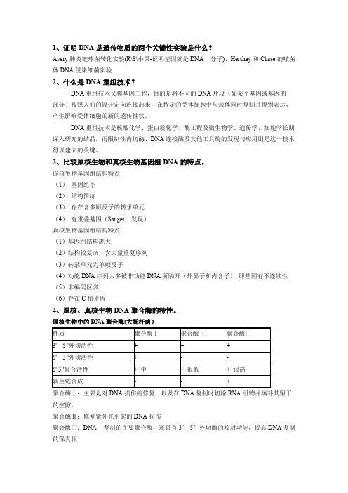 大学《现代分子生物学(第3版)考试重点