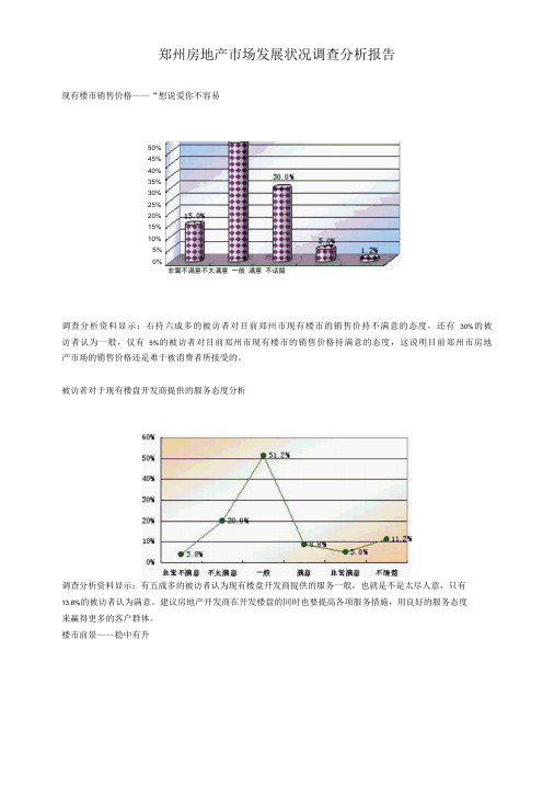 [精品]郑州房地产市场发展状况调查分析报告