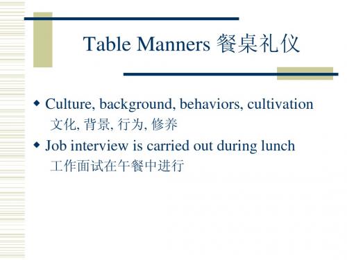 Table manners