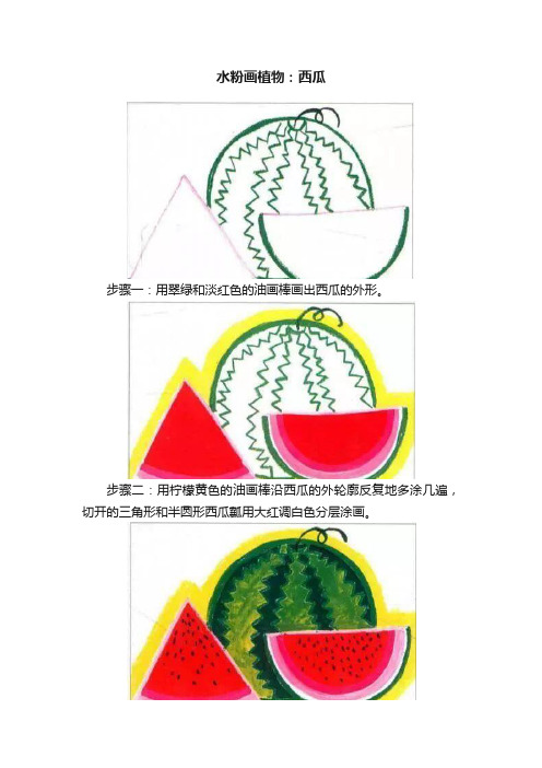 水粉画植物：西瓜