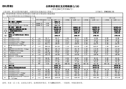 进度款申请统一表格