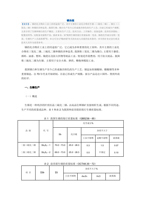 锑冶炼的方法