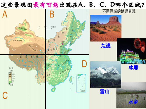 中国四大地理区域划分