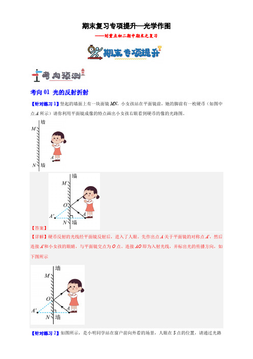 部编物理八年级上册期末复习专项提升之光学作图(解析版)含答案