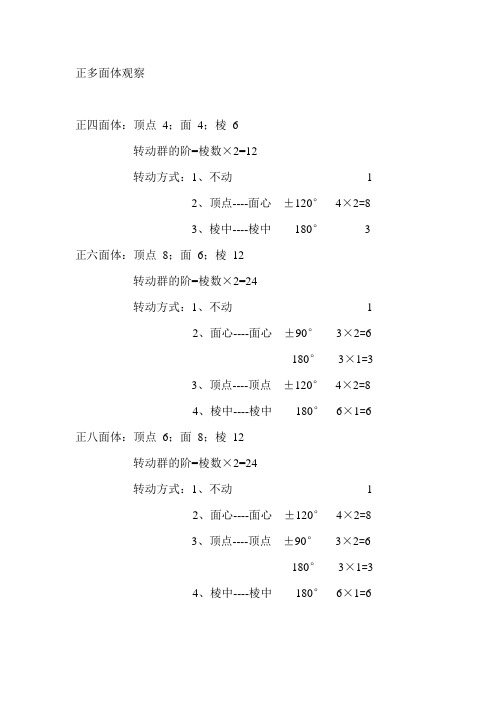 正多面体的特征