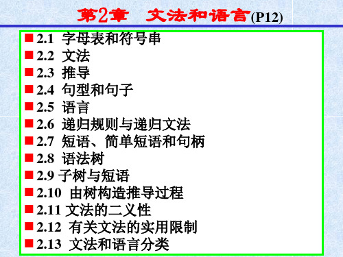 Chapt文法和语言精品PPT课件