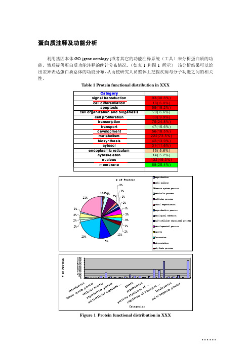 蛋白质注释及功能分析