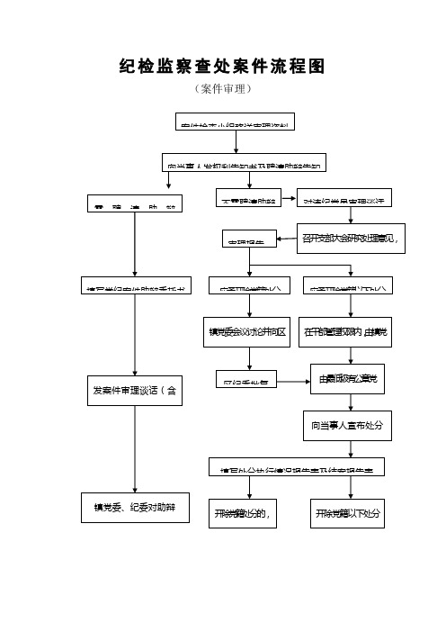 纪检监察查处案件流程图