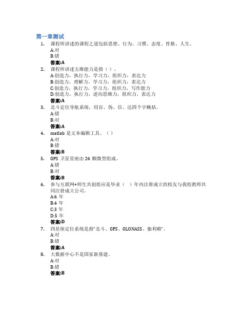 硬核赢创新智慧树知到答案章节测试2023年山东大学