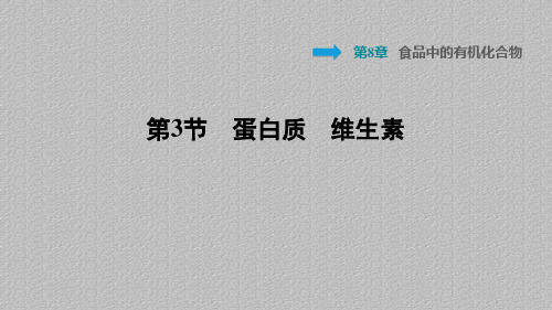 九年级化学下册习题课件-8.3 蛋白质 维生素-沪教版最新课件PPT