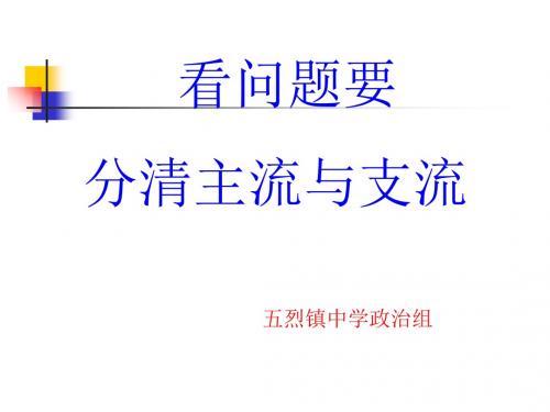 看问题要分清主流与支流最新版