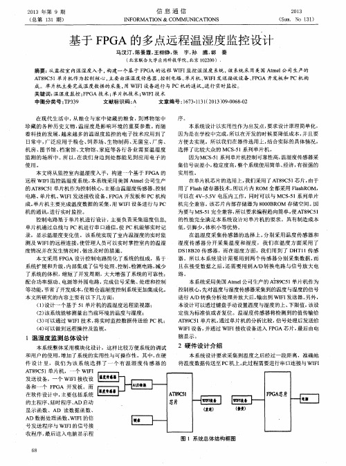 基于FPGA的多点远程温湿度监控设计