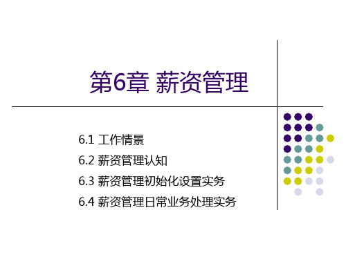 用友U8财务业务一体化应用 第6章 薪资管理