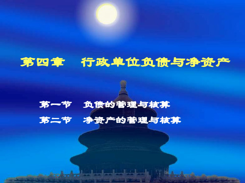 行政单位负债与净资产.ppt