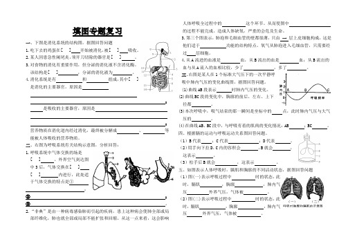 七年级下册生物填图专题复习(填空版)