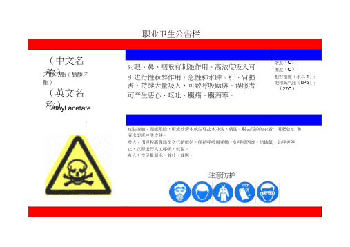 职业卫生公告栏