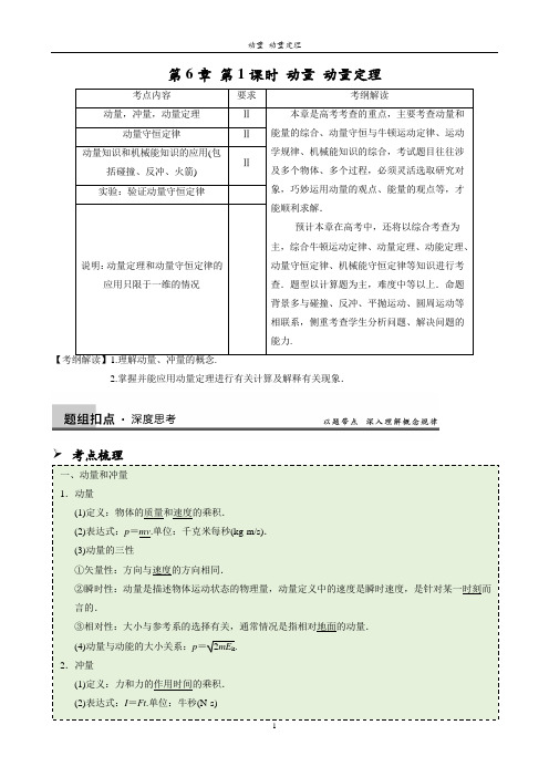 (完整)动量定理知识点及题型解析,推荐文档