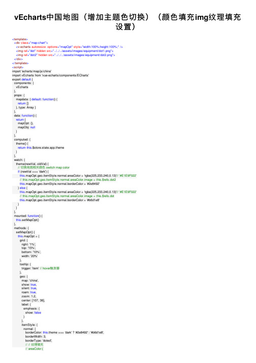 vEcharts中国地图（增加主题色切换）（颜色填充img纹理填充设置）