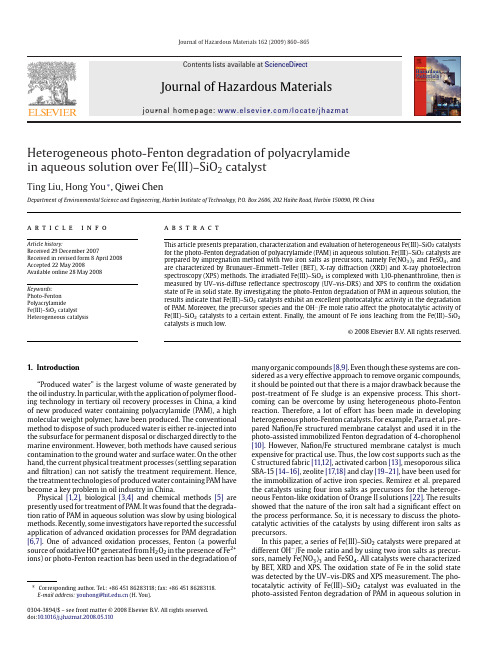 Heterogeneous photo-Fenton____ degradation of polyacrylamide