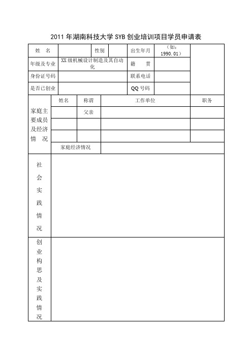 SYB创业培训