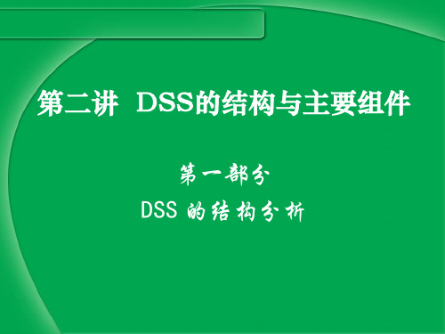 DSS的结构与主要组件