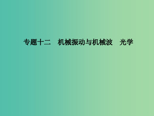 高三物理二轮复习 专题十二 机械振动与机械波 光学