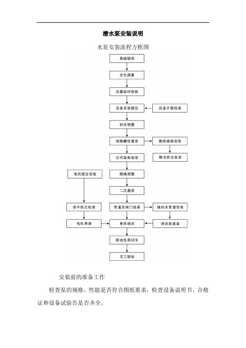 潜水泵安装说明