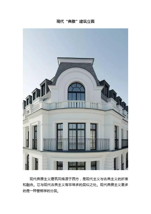 现代“典雅”建筑立面