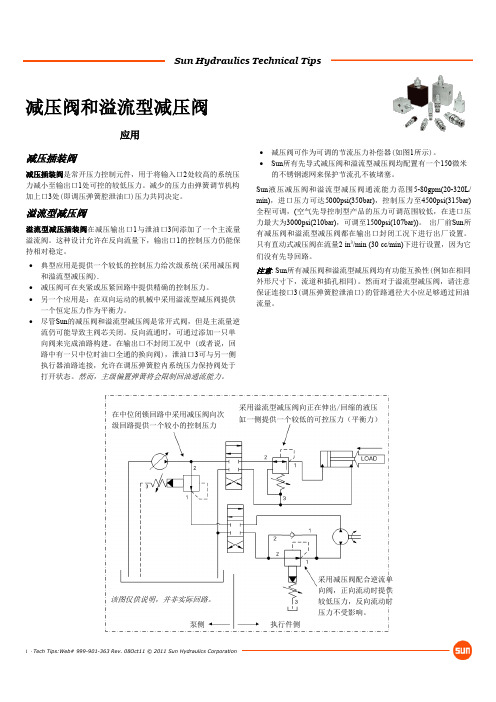 减压阀和溢流型减压阀-SunHydraulics