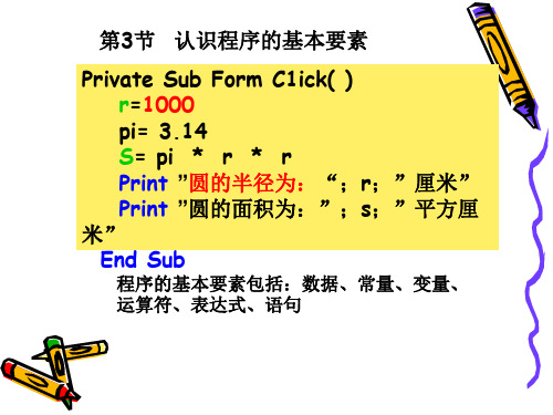 认识程序的基本要素